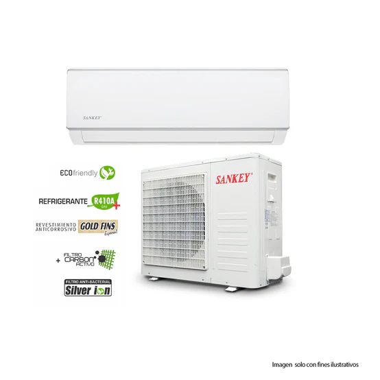 Aire acondicionado split básico 18,000 Btu Sankey ES18R410A3