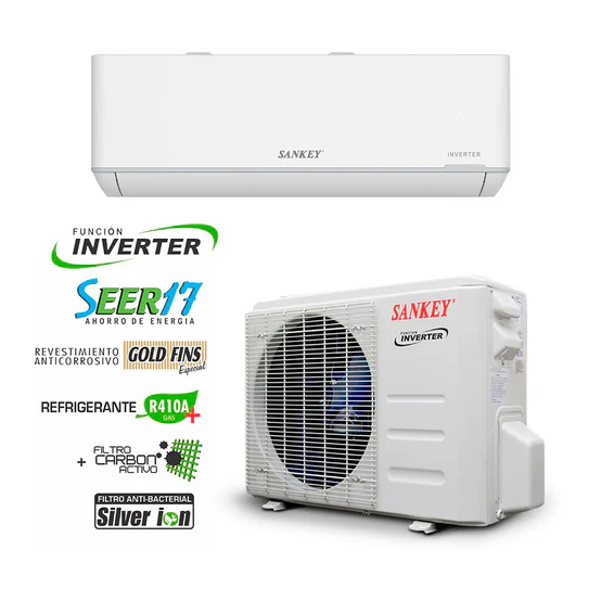 Aire acondicionado split inverter 24,000 BTU Sankey ES24INV22C 220V-60hz