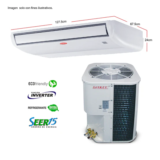 Aire acondicionado Piso Techo 36,000 BTU EK-36INV11 Sankey