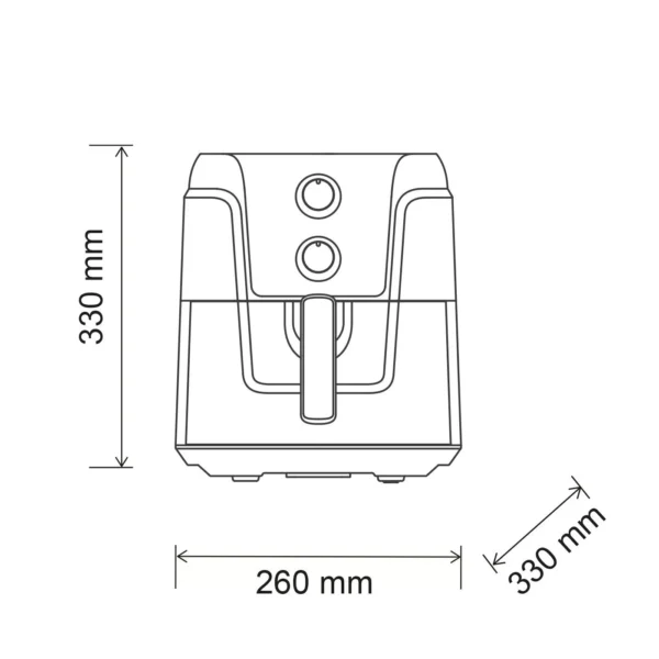 Freidora de Aire KALLEY 4.5 Litros K-MAF45 Negro - Imagen 3