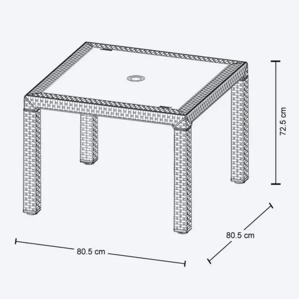 MESA ETERNA DE 4 PUESTOS MARCA RIMAX - Imagen 3