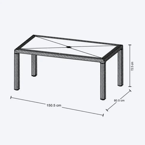 Combo Comedor Familiar Eterna (1 Mesa + 2 Sillas Con Brazos + 2 Sillas Dobles) - Imagen 5