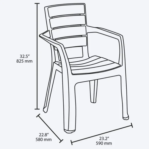 Silla Barú Con Brazos - Imagen 3