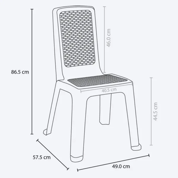 Silla Eterna Sin Brazos marca Rimax - Imagen 5