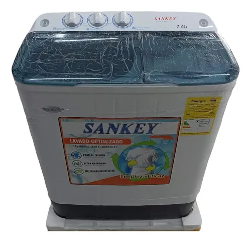 Lavadora Semiautomática Sankey de 7 Kilos Doble tina Color Blanco