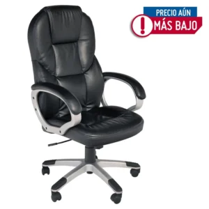 Silla de Escritorio Ergonómica Ejecutiva Giratoria Reposabrazos acolchado Negra