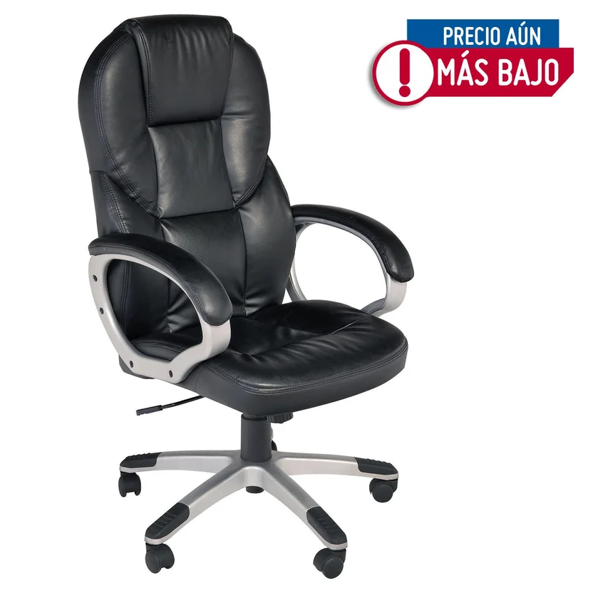 Silla de Escritorio Ergonómica Ejecutiva Giratoria Reposabrazos acolchado Negra